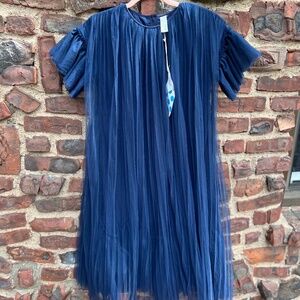 TIA CIBANI tulle pleated gown